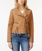 Jessica Simpson Faux-leather Fringe Jacket