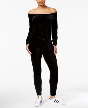 Material Girl Active Juniors' Velour Jumpsuit, Created For Macy's