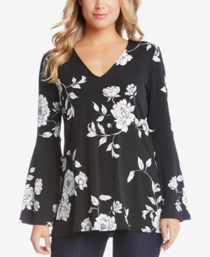 Karen Kane Printed Bell-sleeve Tunic