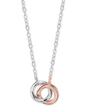 Unwritten Two-tone Interlocked Circle Pendant Necklace