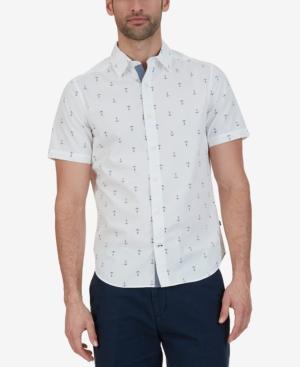 Nautica Men's Classic-fit Anchor-print Short-sleeve Shirt