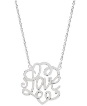 Giani Bernini Sterling Silver Love Pendant Necklace