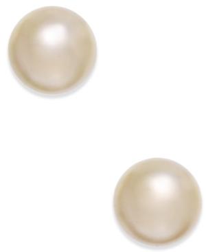 Charter Club Champagne Imitation Pearl Stud Earrings, Created For Macy's
