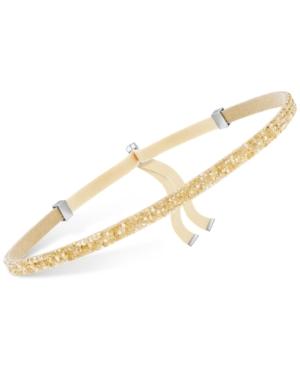 Swarovski Stainless Steel Alcantara Crystal Dust Choker Necklace