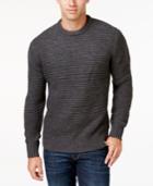 Weatherproof Vintage Men's Textured Stripe Sweater, Classic Fit