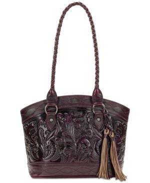 Patricia Nash Zorita Burnished Tooled Leather Satchel