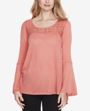 Jessica Simpson Juniors' Bell-sleeve Illusion Top
