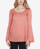 Jessica Simpson Juniors' Bell-sleeve Illusion Top