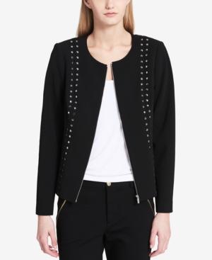 Calvin Klein Studded Zip Moto Jacket