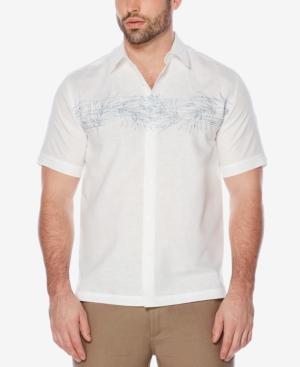 Cubavera Men's Embroidered Linen Palm Shirt