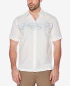 Cubavera Men's Embroidered Linen Palm Shirt