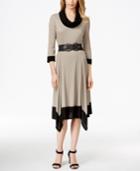 Style & Co. Handkerchief-hem Belted Sweater Dress, Only At Macy's