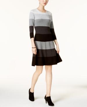 Jessica Howard Striped Sweater Dress