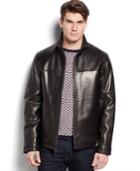 Cole Haan Signature Stand-collar Leather Jacket