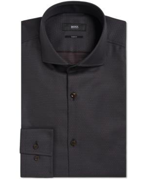 Boss Men's Slim-fit Pin-dot Dress Shirt