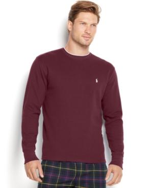 Polo Ralph Lauren Men's Solid Tipped Thermal Crew-neck Top