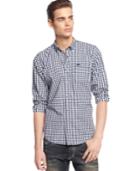 American Rag Men's Long Sleeve Checked Shirt, Created For Macy's