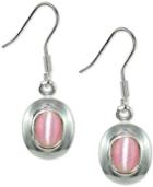 Giani Bernini Pink Stone Oval Drop Earrings In Sterling Silver, Only At Macy's