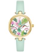 Kate Spade New York Women's Holland Mint Splash Leather Strap Watch 34mm Ksw1309
