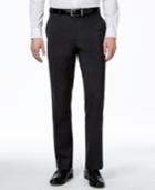 Alfani Men's Traveler Charcoal Solid Classic-fit Pants, Created For Macy's