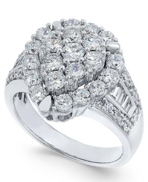 Diamond Teardrop Cluster Ring (2 Ct. T.w.) In 14k White Gold