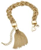Thalia Sodi Gold-tone Braided Tassel Link Bracelet, Only At Macy's