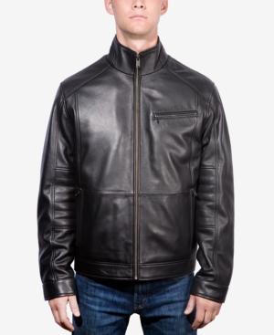 Boston Harbour Men's Leather Stand-collar Jacket