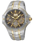 Seiko Men's Coutura Kinetic Perpetual Calendar Two-tone Stainless Steel Bracelet Watch 42mm Snp108