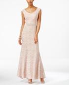Alex Evenings Cap-sleeve Lace Mermaid Gown