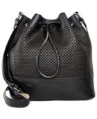 French Connection Nadia Small Perforated Drawstring Bag