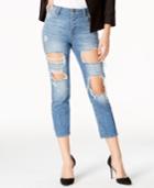 Dl 1961 Goldie Ripped Boyfriend Jeans, Shredded Wash