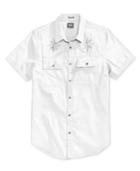 Guess Men's Cypress Embroidered Cotton Shirt