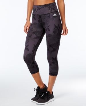 Adidas Floral-print Climalite Capri Leggings