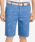 Izod Men's Flat-front Shark-print Shorts