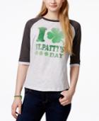 Ntd Juniors' I Love St. Patty's Day Graphic Baseball T-shirt