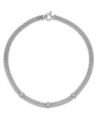 Diamond Station Necklace In Sterling Silver (3/8 Ct. T.w.)