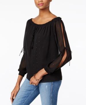 Guess Toya Off-the-shoulder Peasant Top