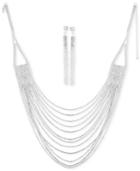 Say Yes To The Prom Crystal Statement Necklace & Drop Earrings