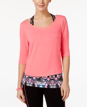 Material Girl Juniors' Cutout Active Top, Only At Macy's