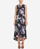 Cece Floral-print High-low Maxi Dress