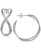 Giani Bernini Medium Infinity Hoop Earrings In Sterling Silver, Created For Macy's