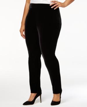 Tahari Asl Plus Size Rebecca Velvet Pants