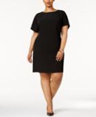 Calvin Klein Plus Size Split-sleeve Sheath Dress