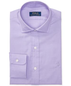 Polo Ralph Lauren Men's Estate Slim-fit Solid Purple Dress Shirt