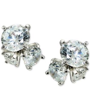 Giani Bernini Cubic Zirconia Cluster Stud Earrings In Sterling Silver, Created For Macy's