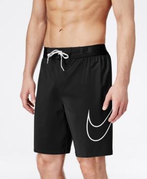 Nike Men's Graphic-print Logo Swim Shorts