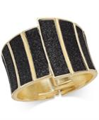 Thalia Sodi Gold-tone Asymmetrical Glitter Hinge Bracelet, Only At Macy's
