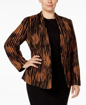 Kasper Plus Size Printed Jacket