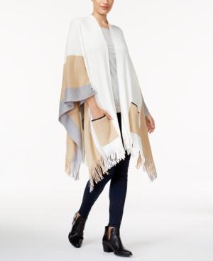 Cejon Color Block Fringe Cape