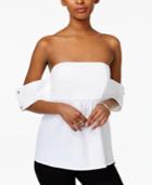 Bar Iii Strapless Poplin Top, Only At Macy's